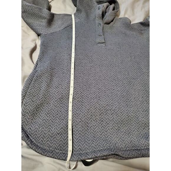 Columbia Women’s L Gray Textured Fleece Pullover 1/4 Snap Long Sleeve Cozy Warm - Picture 5 of 12